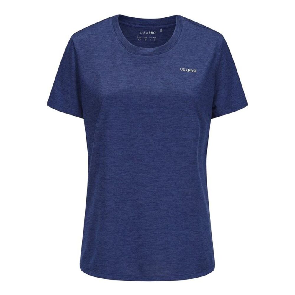 USA Pro Womens/Ladies Tech C Polyester T-Shirt / Navy